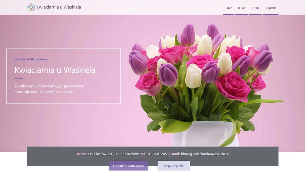 Strona internetowa kwiaciarni