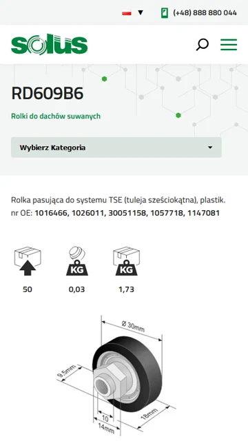 Mobilna strona internetowa - producent akcesoriów do plandek i lusterek rolniczych